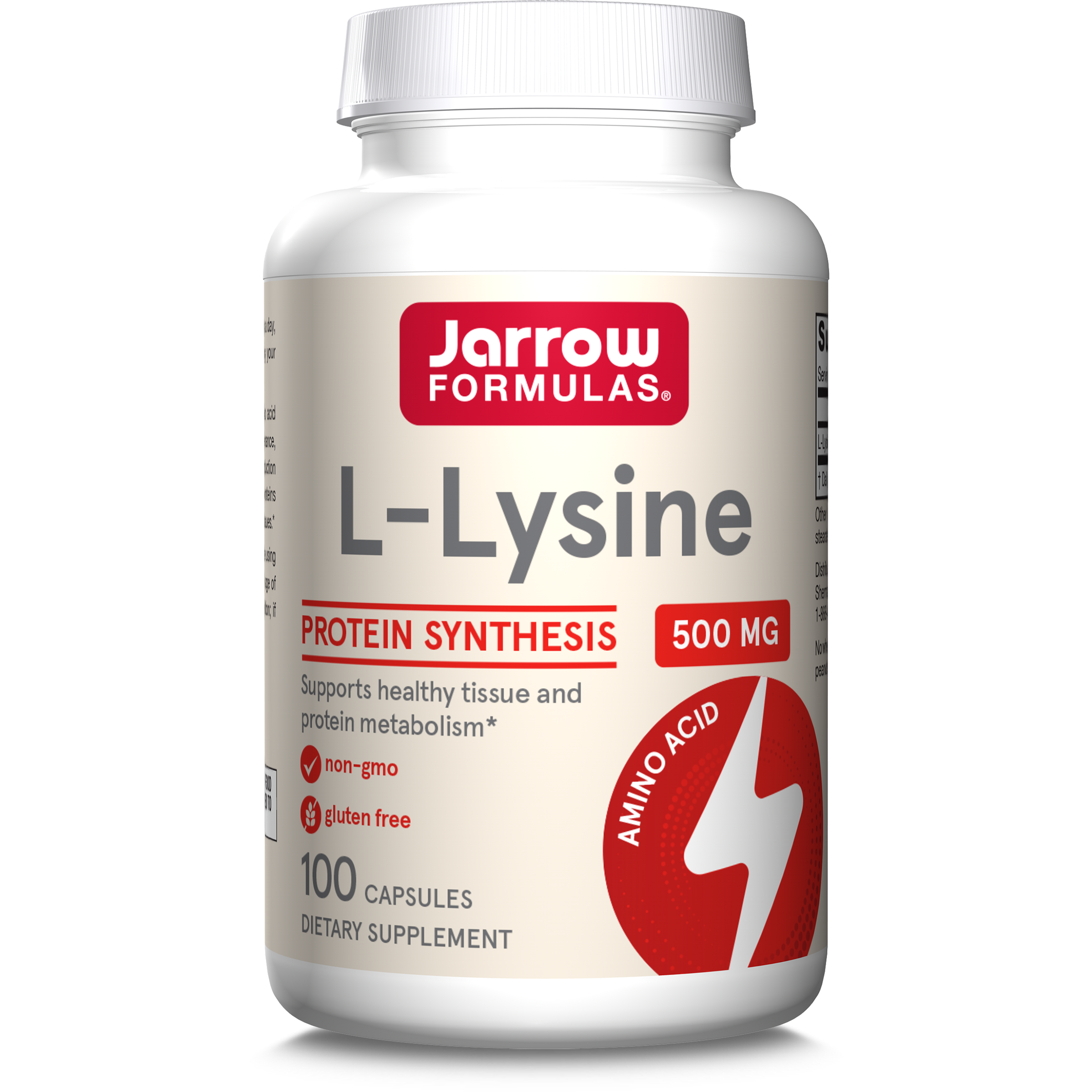 L-Lysine, 500 mg, 100 capsule, Jarrow Formulas