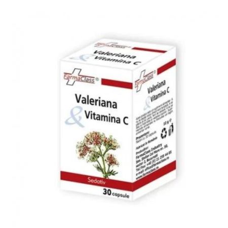 Valeriana Vitamina C, 30 capsule, FarmaClass