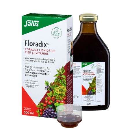 Formula lichida de fier si vitamine Floradix, 500 ml, Salus