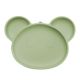 Farfurie din silicon cu ventuza Panda, 6 luni+, Raw Green, Appekids 612679
