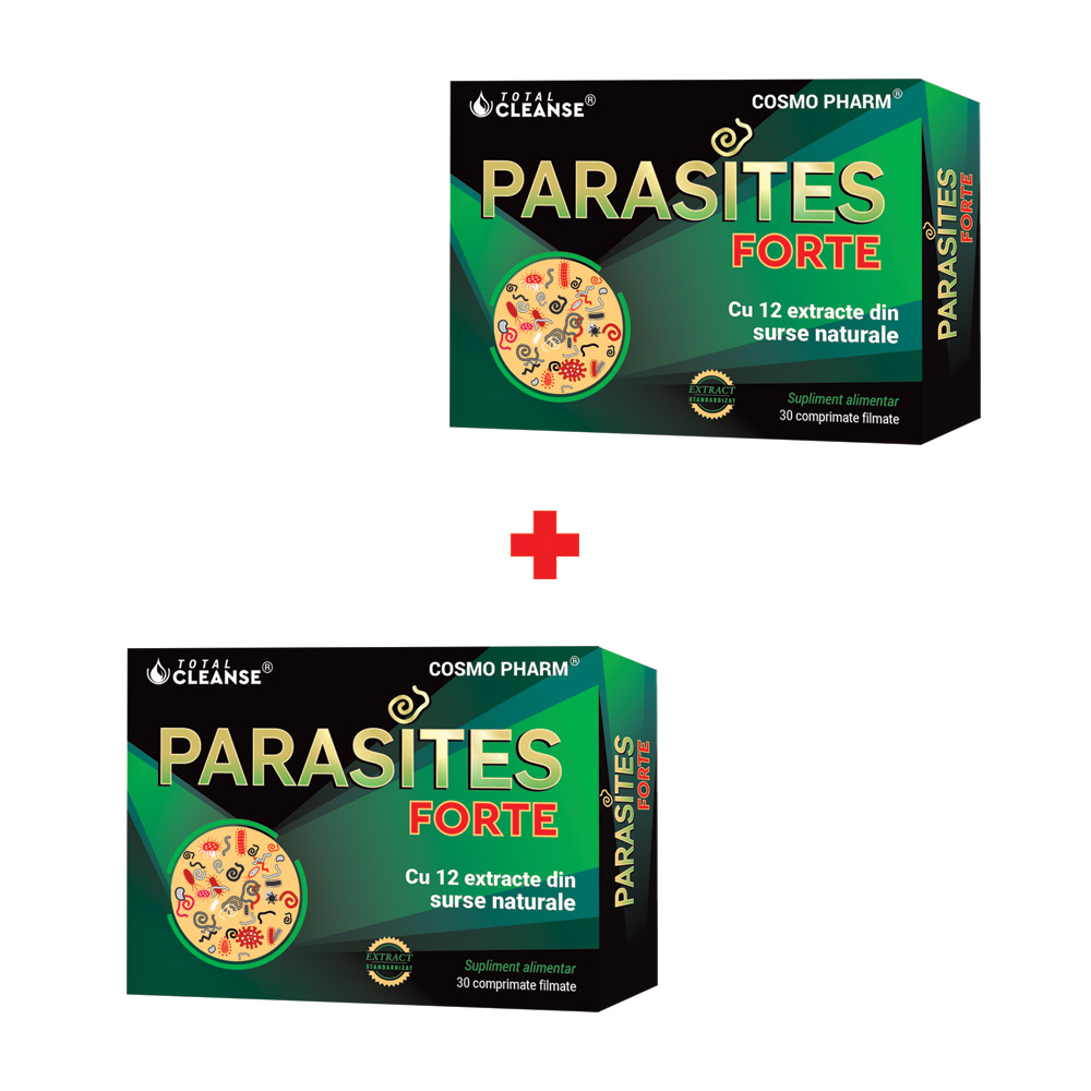 Pachet Parasites Total Cleanse, 30 + 30 comprimate filmate, Cosmopharm
