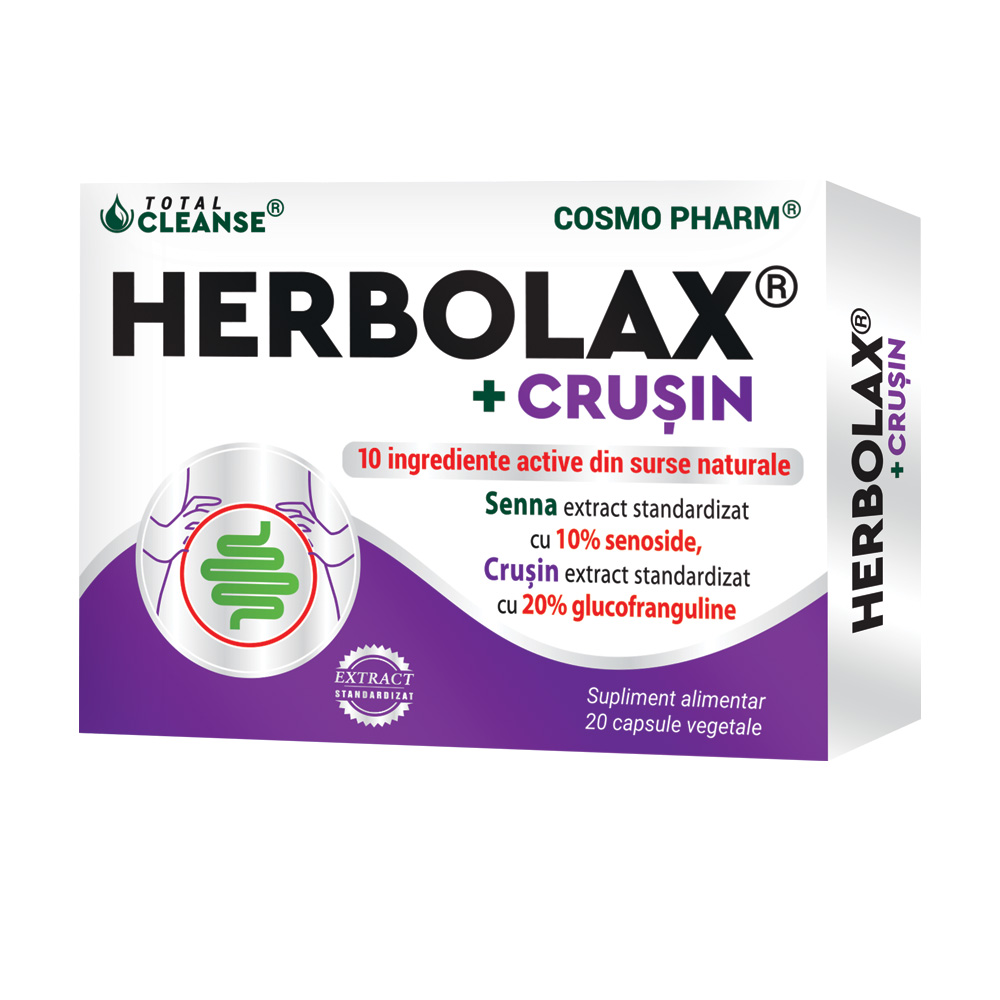 Herbolax + Crusin, 20 capsule vegetale, Cosmopharm