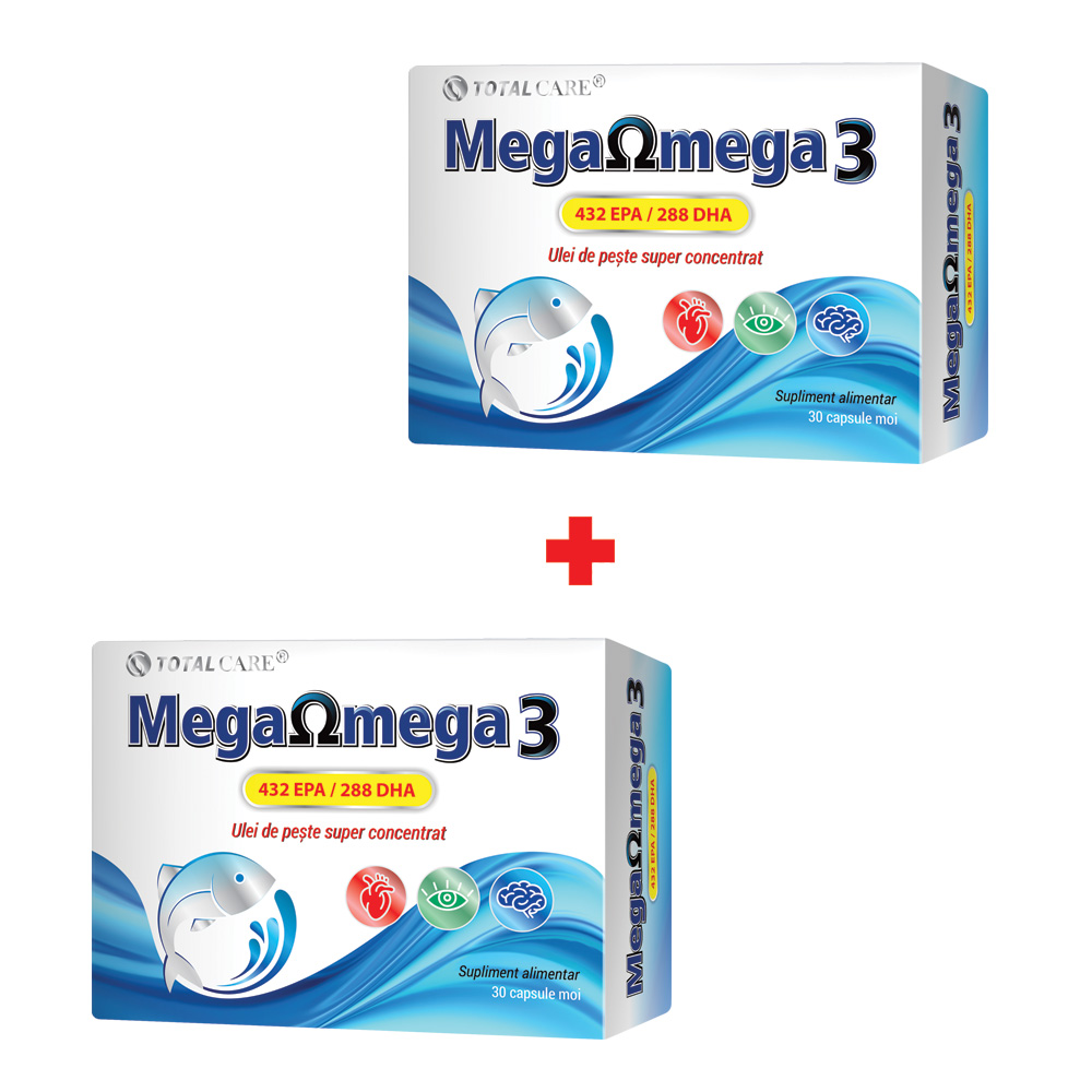 Pachet Mega Omega 3, 30 + 30 capsule moi, Cosmopharm