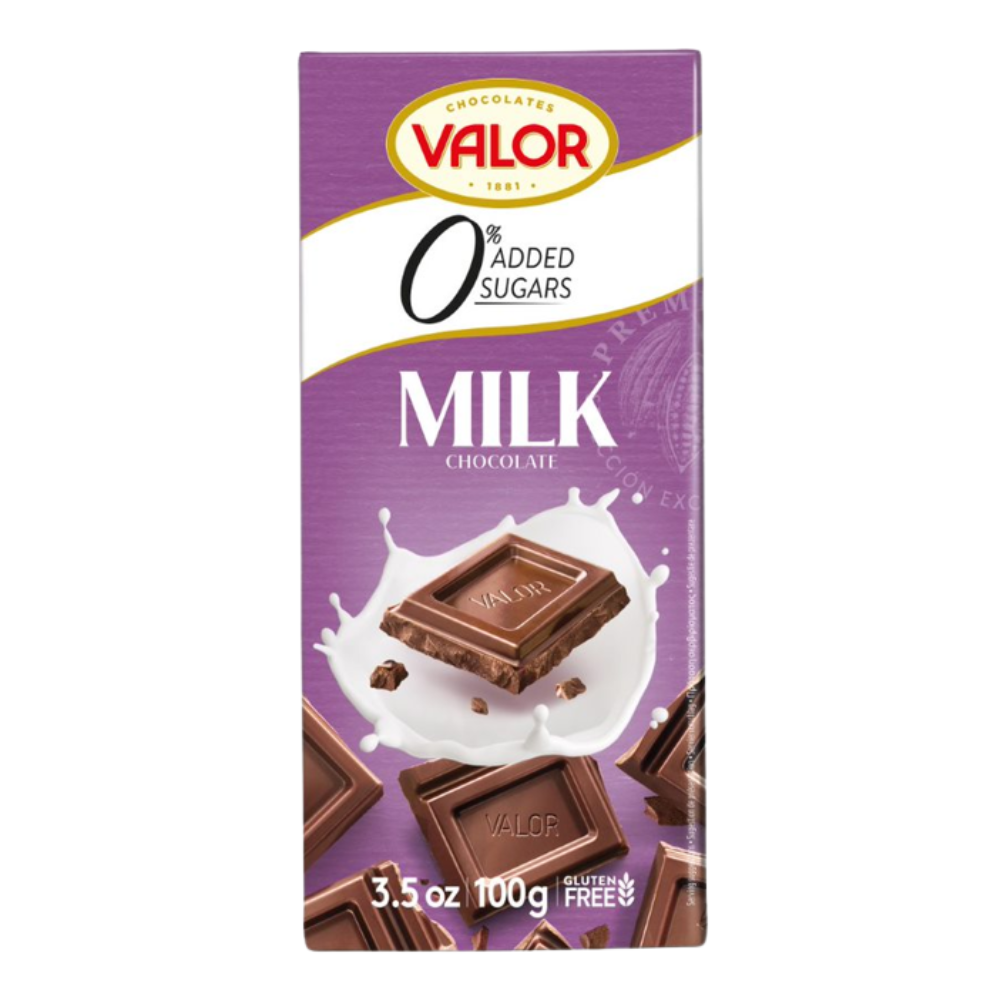 Ciocolata cu lapte fara zahar, 100 g, Valor