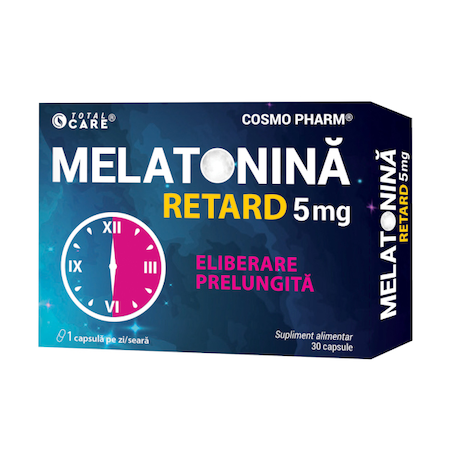 Melatonina Retard, 5 mg, 30 comprimate, Cosmopharm