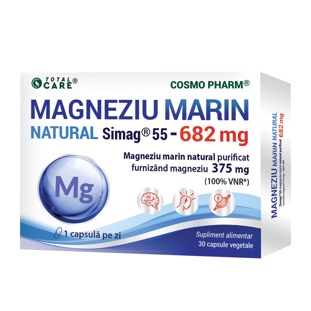 Magneziu Marin, 682 mg, 30 capsule, Cosmopharm