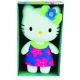 Jucarie de plus Hello Kitty cu rochita albastra si floricele roz, 0-36 luni, 20 cm, Jemini 614751