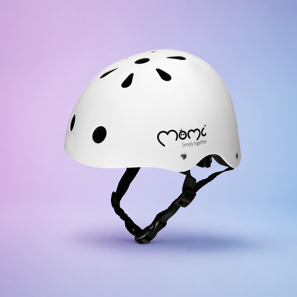 Cască copii bicicletă MIMI, 47-58 cm, alb mat, MoMi