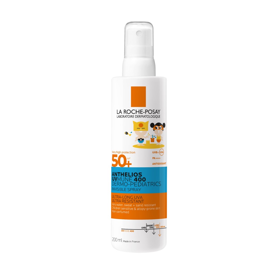 Spray invizibil cu protectie solara SPF50+ fata si corp pentru copii Anthelios Dermo-Pediatrics, 200 ml, La Roche-Posay