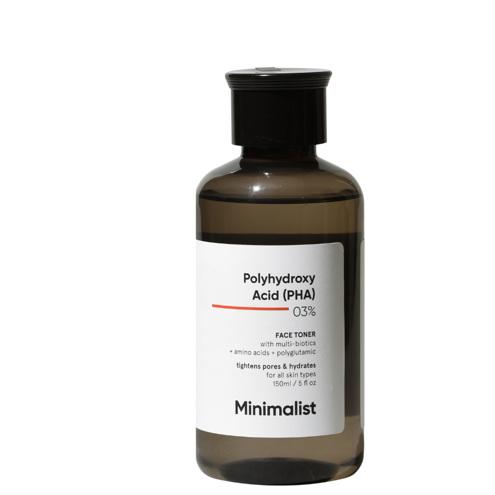Toner exfoliant cu 3% acid PHA, 150 ml, Minimalist