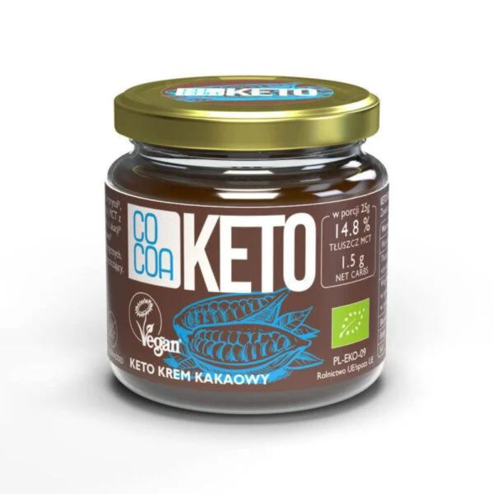 Crema de ciocolata Bio cu ulei de cocos MCT Keto, 200 g, Cocoa