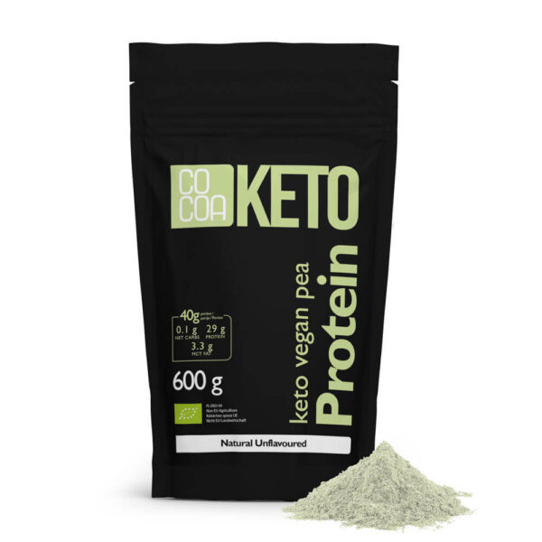 Pudra proteica din mazare Bio Keto, 600 g, Cocoa