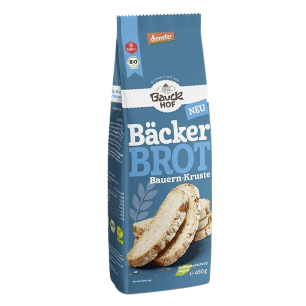 Premix Bio pentru paine taraneasca integrala, 450 g, Bauckhof