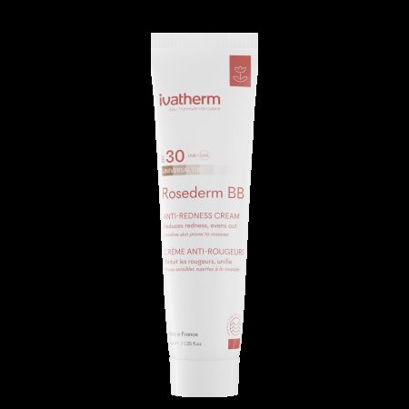 BB Cream SPF30 pentru piele cuperozica cu roseata Rosederm, 30 ml, Ivatherm