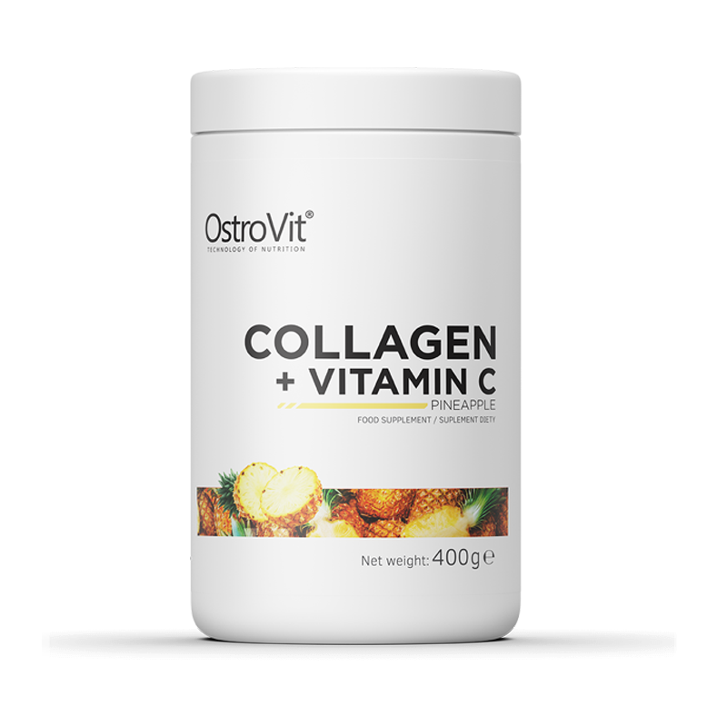 Colagen+Vitamina C cu aroma de ananas, 400g, OstroVit