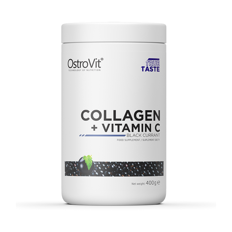 Colagen + Vitamina C cu aroma de coacaze, 400 g, OstroVit
