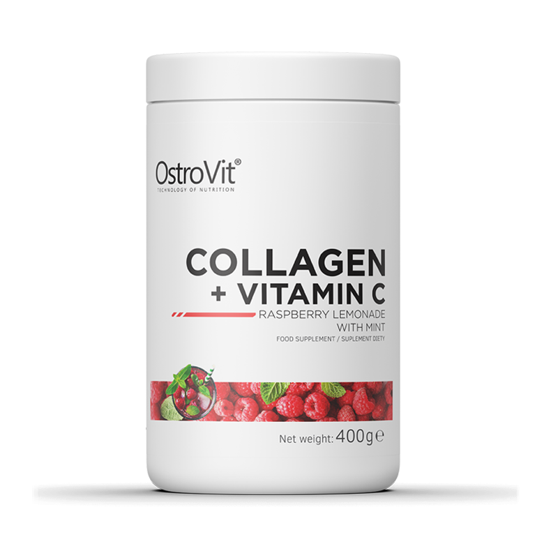Colagen + Vitamina C Limonada de zmeura cu menta, 400g, OstroVit
