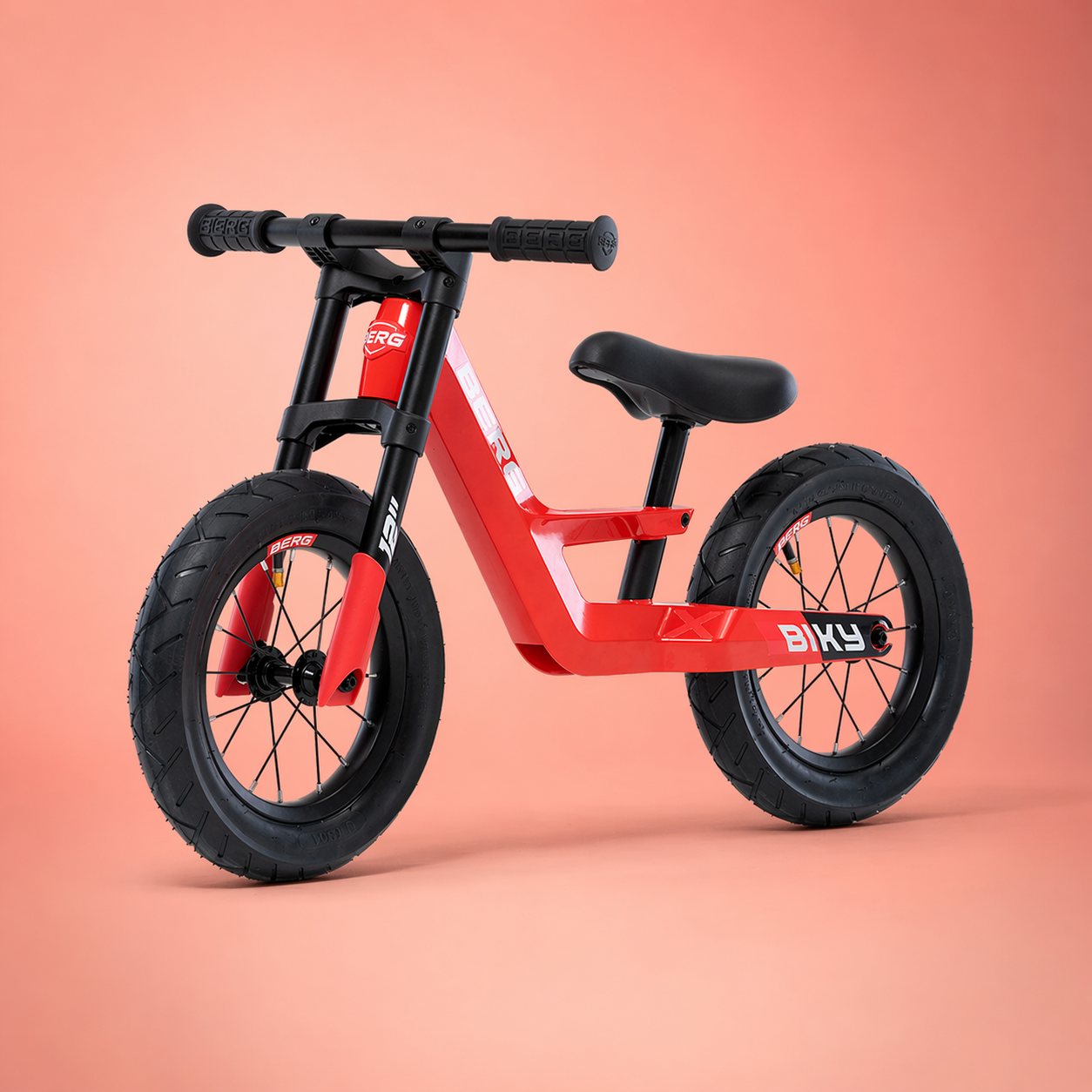Bicicletă fără pedale Biky City, 2-5 ani, roșu, BERG