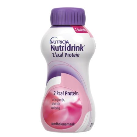 Nutridrink 2 kcal Protein cu aroma de capsuni, 200 ml, Nutricia