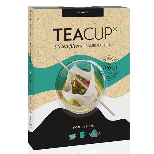 Filtre Naturfine pentru ceai cu bastonaș de bambus Teacup, 60 bucati, Finum