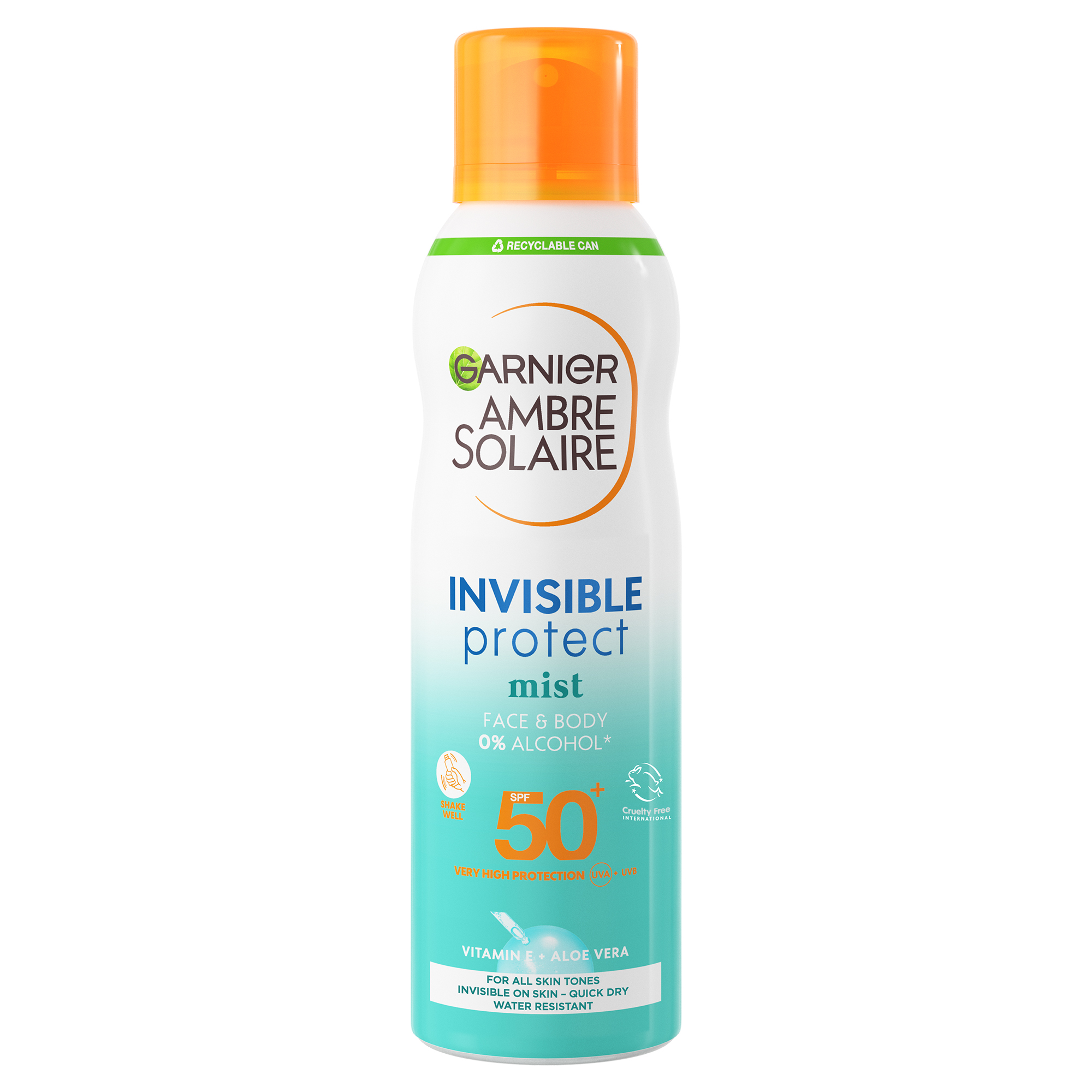 Spray de corp Invisible Protect SPF 50 Ambre Solaire, 200ml, Garnier