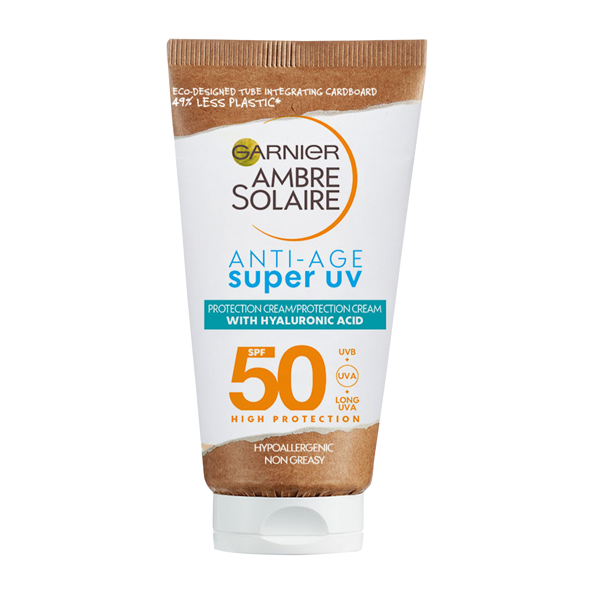 Crema protectoare cu efect anti-imbatranire SPF50 Super UV, 50ml, Garnier Ambre Solaire