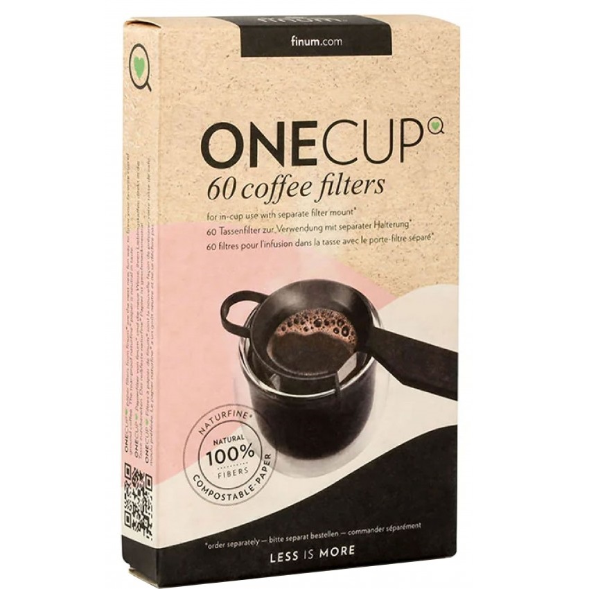Filtre pentru cafea Onecup, 60 filtre, Finum