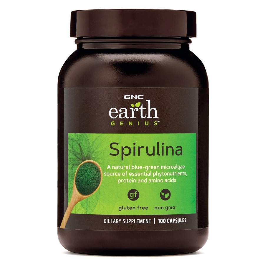 Spirulina 500 mg Earth Genius, 100 capsule, GNC