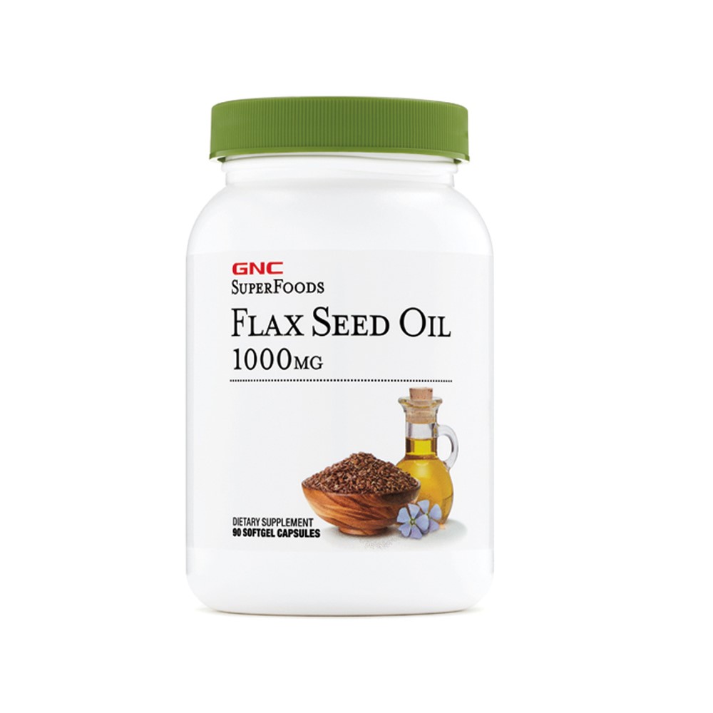 Flax Seed Oil SuperFoods 1000 mg, 90 capsule, GNC