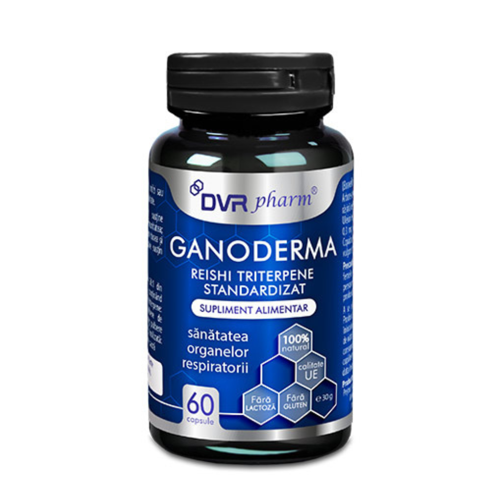 Ganoderma Reishi Triterpense Standardizat, 60 capsule, DVR Pharm