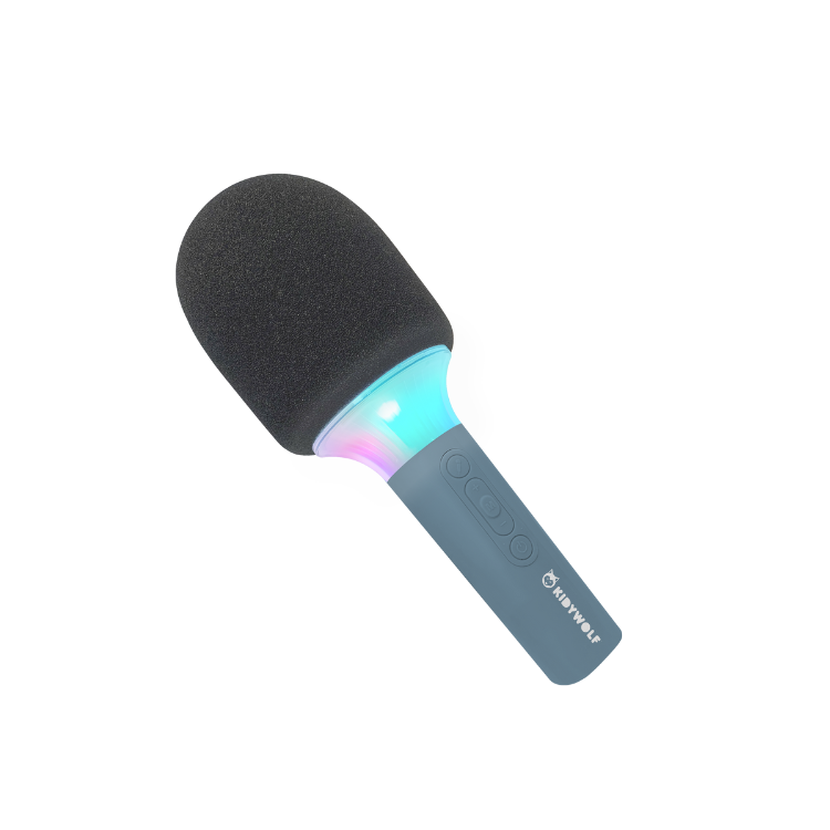 Microfon Karaoke pentru copii KidyMic, Blue, Kidywolf