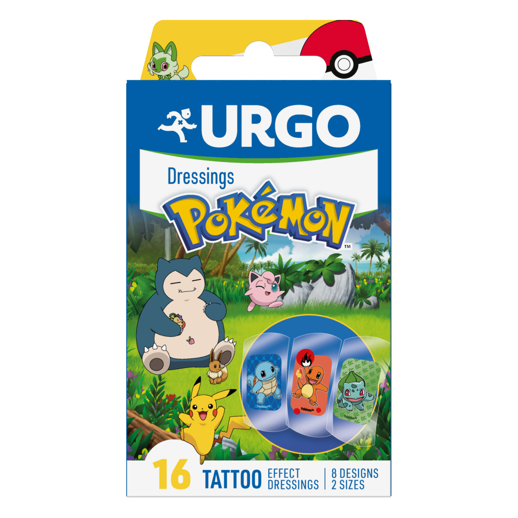 Plasturi pentru copii Pokemon Tattoo, 16 bucati, Urgo
