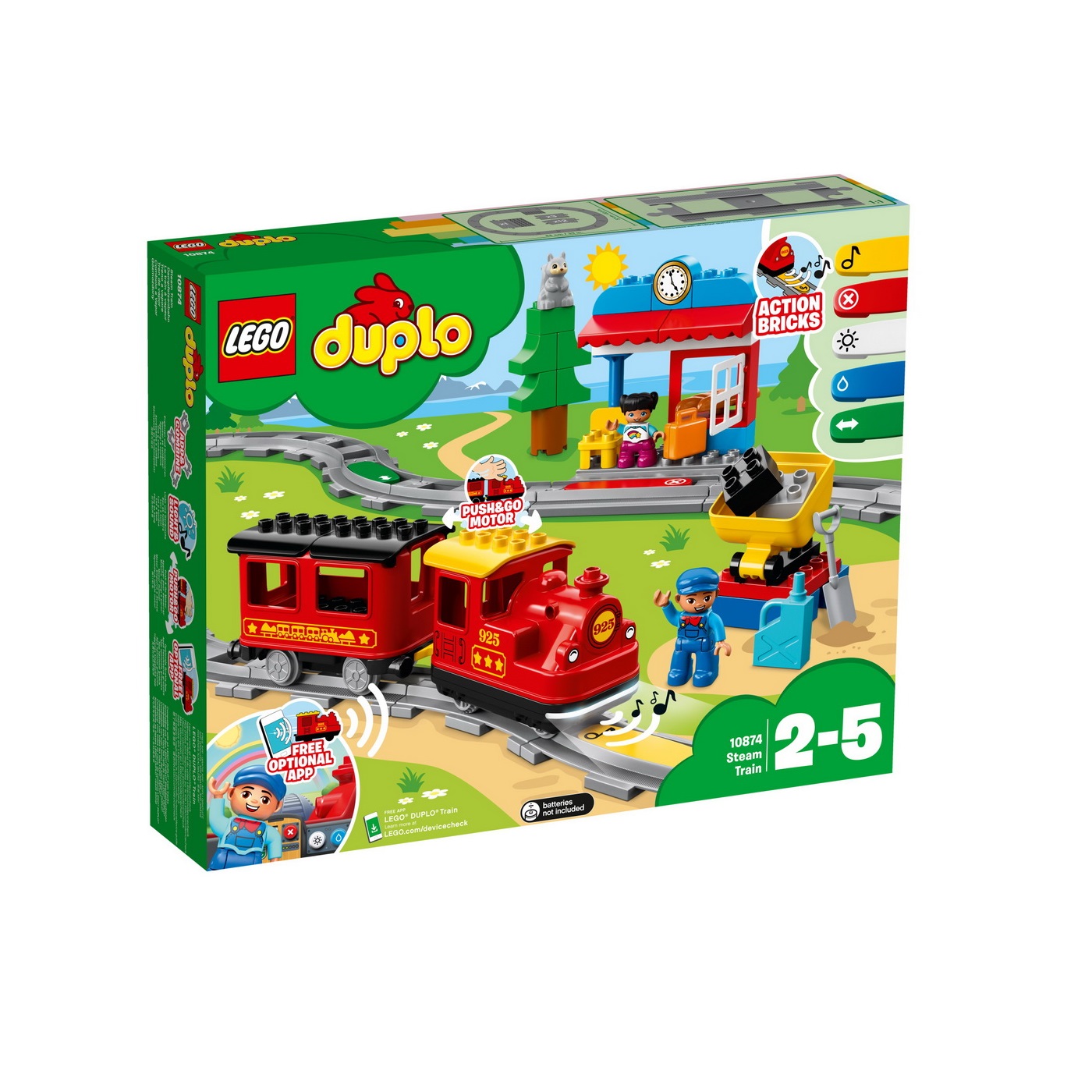 Tren cu aburi Lego Duplo, +2 ani, 10874, Lego