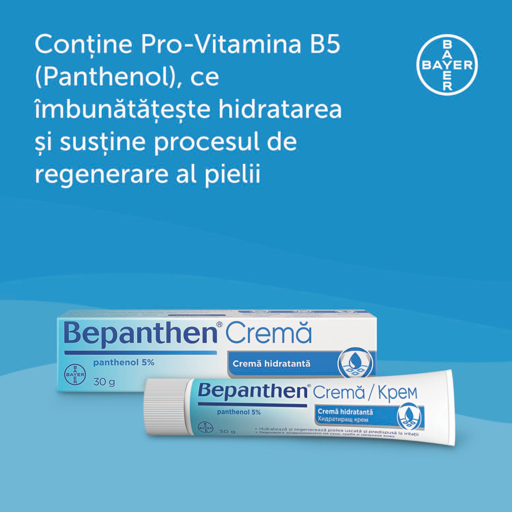 Bepanthen Crema cu 5% panthenol, 30 g, Bayer 553429