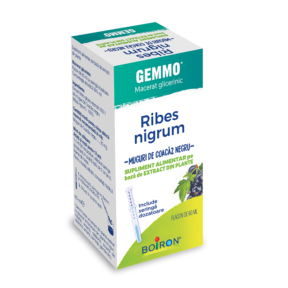 Extract din muguri de coacaz negru Ribes Nigrum Gemmo, 60 ml, Boiron