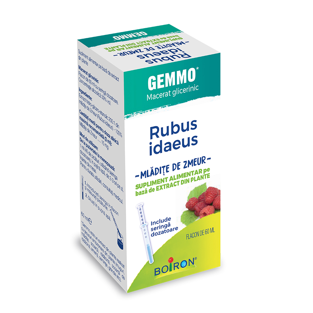 Extract din mladita de zmeur Rubus Idaeus Gemmo, 60 ml, Boiron
