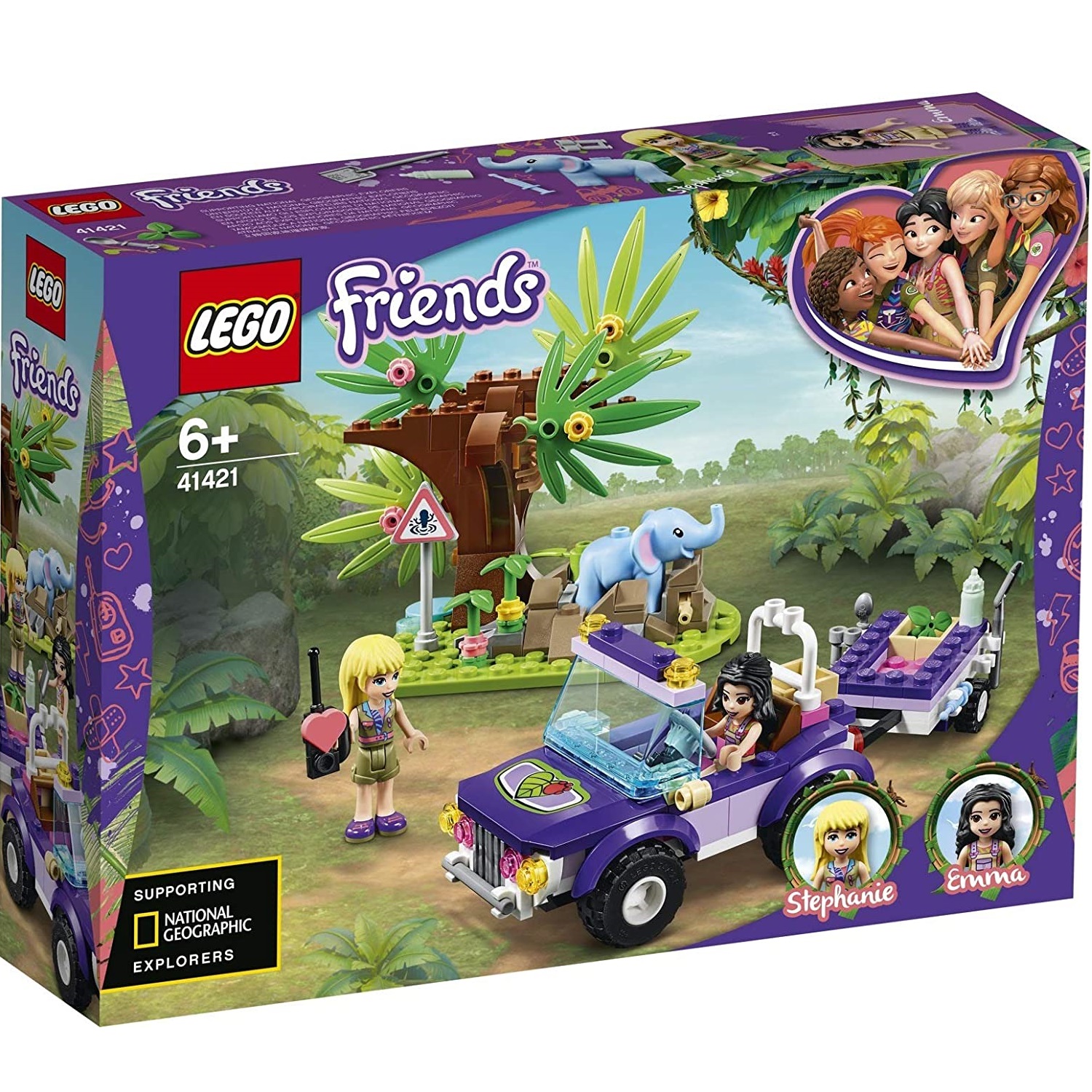 Salvarea puiului de elefant din jungla, L41421, Lego Friends