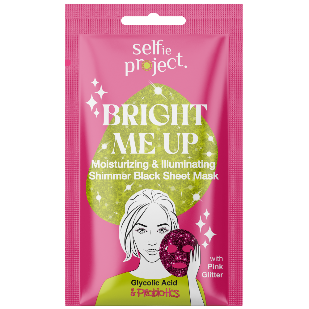 Masca de fata pentru hidratare iluminata Bright Me Up, 20 ml, Selfie Project