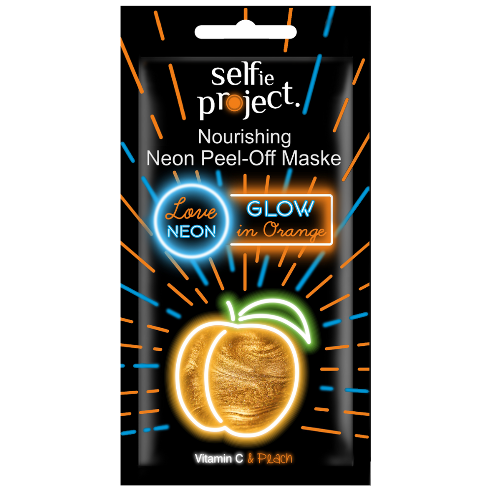 Masca exfolianta nutritiva Neon Glow in Orage, 10 ml, Selfie Project