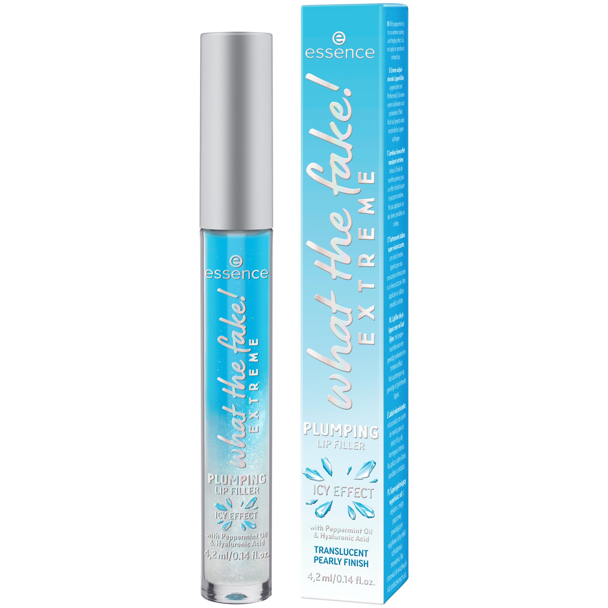 Luciu de buze Extreme Plumping Lip Filler What the fake!, Ice Ice Baby!, 4.2 ml, Essence