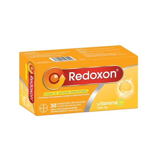 Redoxon cu vitamina C 1000 mg si aroma de lamaie, 30 comprimate , Bayer