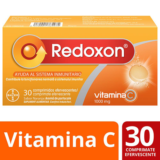 Redoxon cu vitamina C 1000 mg si aroma de portocale