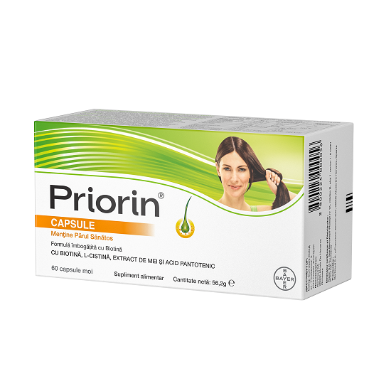 Priorin cu Biotina, 60 capsule, Bayer