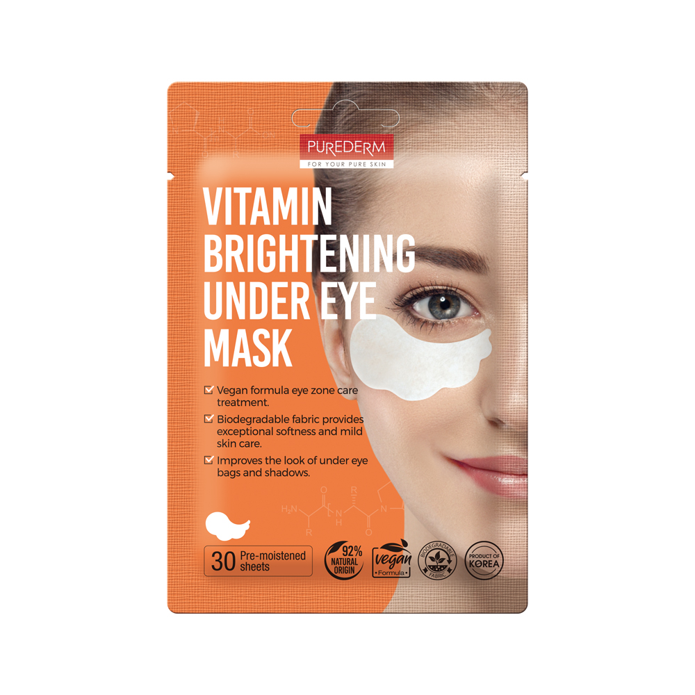 Masca iluminatoare pentru ochi cu vitamine, 30 bucati/ 30 g, Purederm