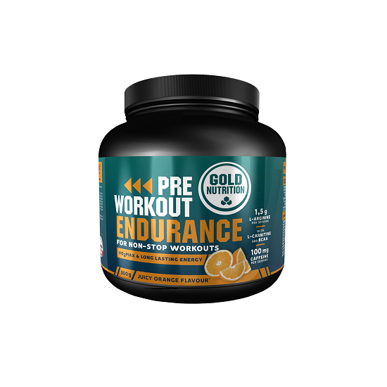 Pre Workout Endurance Orange, 300 g, Gold Nutrition