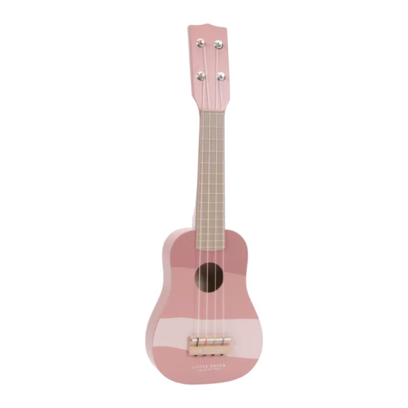 Instrument muzical chitara din lemn, Roz, Little Dutch