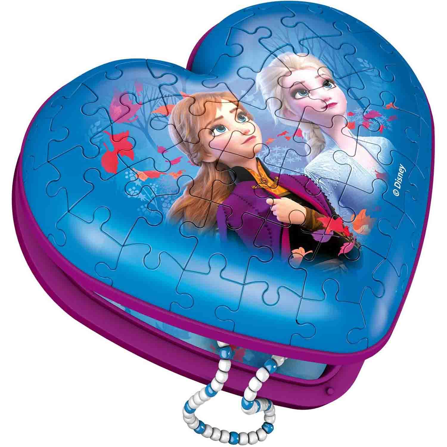 Puzzle cutie in forma de inima Frozen, + 8 ani, 54 piese, Ravensburger
