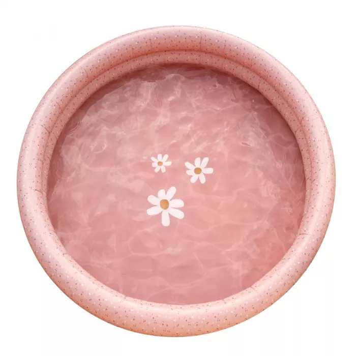 Piscina gonflabila pentru copii Little Pink Flowers, 150 cm, Little Dutch