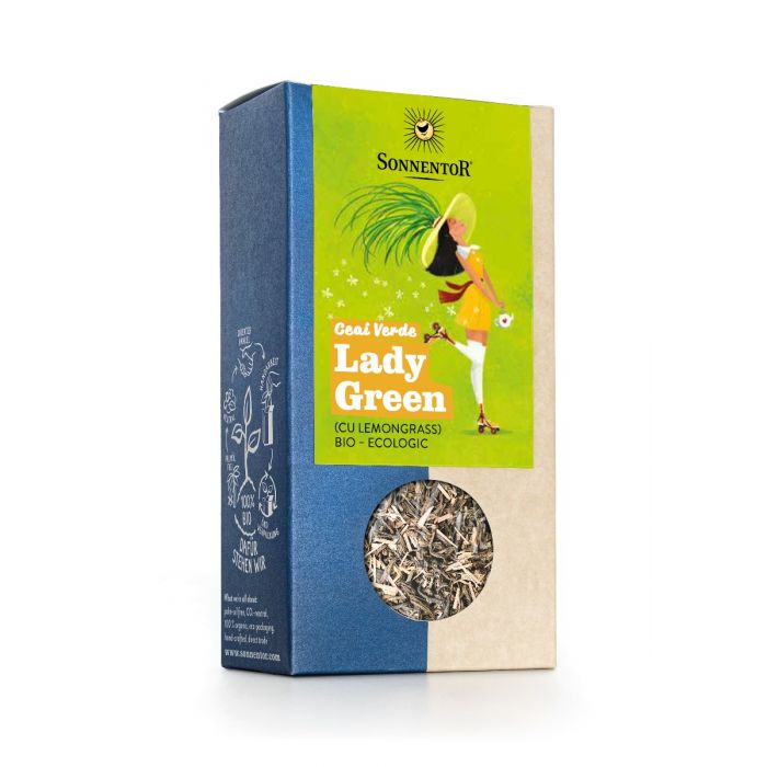Ceai Bio Verde cu Lemongrass lady Green, 90 g, Sonnentor