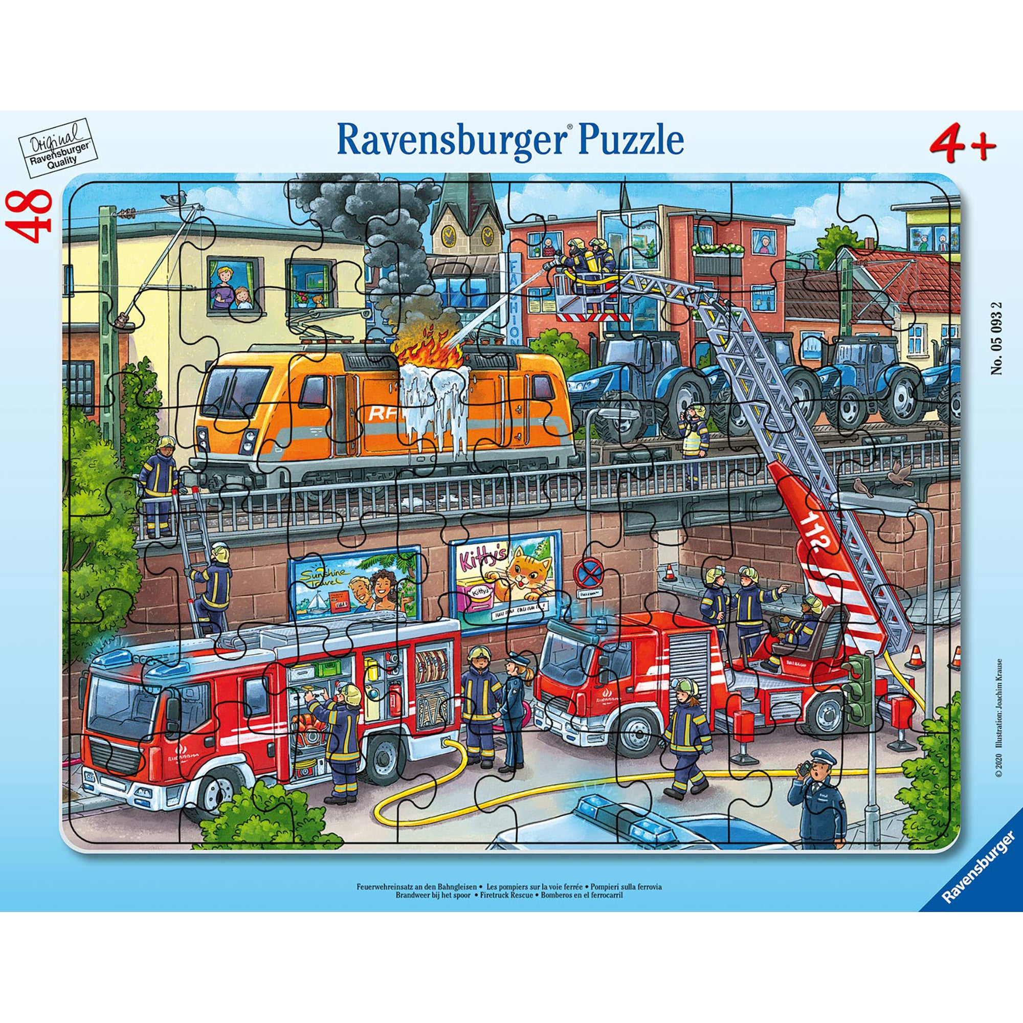 Puzzle Misiune de salvare pompieri, + 4 ani, 48 piese, Ravensburger
